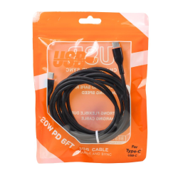 6FT Type-C to USB Cable 2.4A Heavy-Duty Durable Soft Flexible Tangle-Free Charging
