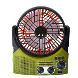 Altavoz Bluetooth con ventilador grande y energía solar con radio AM/FM, portátil y linterna LED FP335