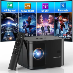 Mini proyector Bluetooth 5G WiFi compatible con 4K