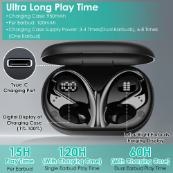 Wireless V5.3 TWS Earbuds In-Ear Stereo Headset Hook Earphone