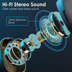 Wireless V5.3 TWS Earbuds In-Ear Stereo Headset Hook Earphone
