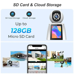 Cámara IP Guudgo 2K 3MP con pantalla de 2,8 pulgadas, WiFi, seguimiento automático