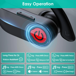 Wireless V5.3 TWS Earbuds In-Ear Stereo Headset Hook Earphone