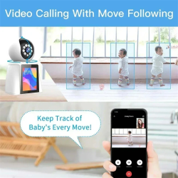 Cámara IP Guudgo 2K 3MP con pantalla de 2,8 pulgadas, WiFi, seguimiento automático