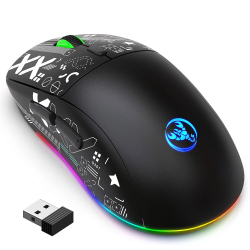 Ratón inalámbrico HXSJ T90 2.4G con modo triple, 800-3600 DPI