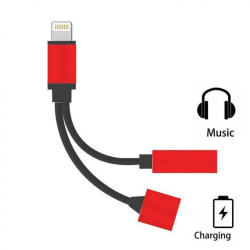 2 in 1 Bluetooth WIRED IP Lighting to Earphone Headphone Jack Adapter