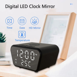 15W Wireless Charging Alarm Clock with Temperature Display Adjustable Brightness