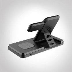 Foldable 3 in 1 15W Fast Charge Magnetic Wireless Charger Pad Adjustable