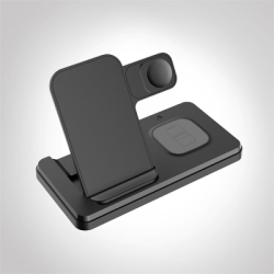 Foldable 3 in 1 15W Fast Charge Magnetic Wireless Charger Pad Adjustable
