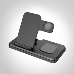 Foldable 3 in 1 15W Fast Charge Magnetic Wireless Charger Pad Adjustable
