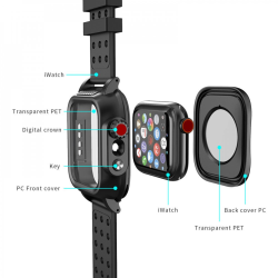 Wholesale Waterproof Shockproof Full Body Case with Built In Screen Protector for Apple Watch 6/5/4/SE [44mm]
