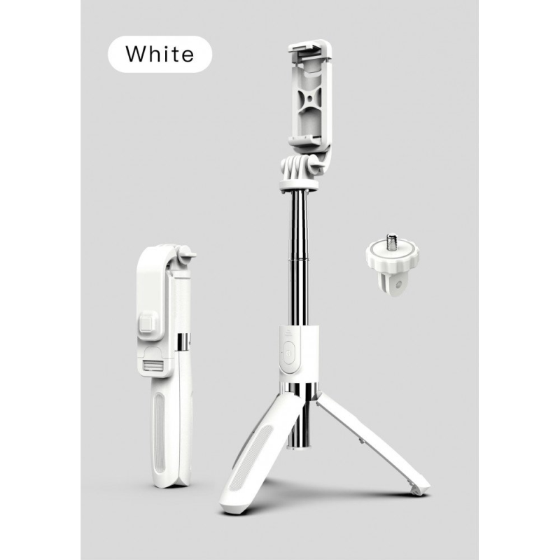 Heavy Duty 3 in 1 Aluminum Wireless Bluetooth Extendable Selfie Stick with Tripod Stand