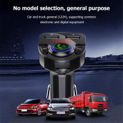 Bluetooth Car FM Transmitter, Wireless Audio Adapter Receiver with Quick Charge Dual USB