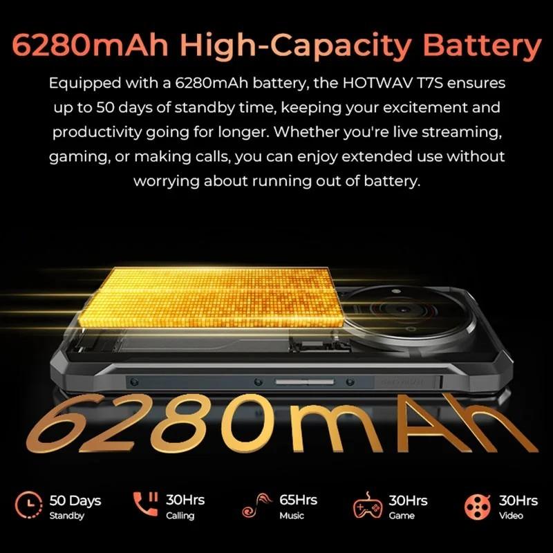 2025 Global HOTWAV T7S Rugged Smartphone Android 13 6.52'' 6280mAh Bat