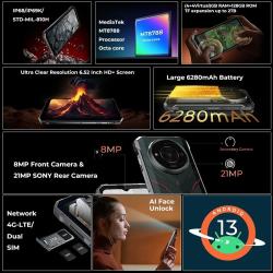 2025 Global HOTWAV T7S Rugged Smartphone Android 13 6.52'' 6280mAh Bat