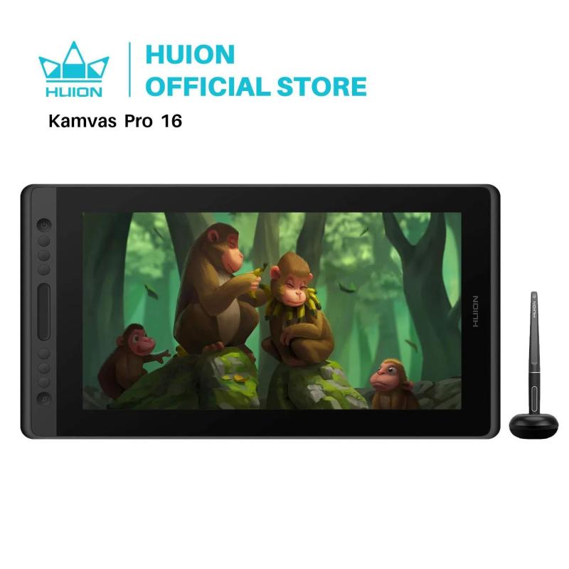 Huion Graphic Monitor Kamvas Pro 16 Drawing Tablet Screen 15.6 Inch Di