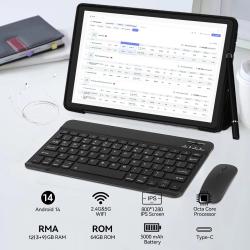 A10L 10 Inch Tablet Android 14 12GB RAM 64GB ROM 1TB Expand WiFi 6 Fac