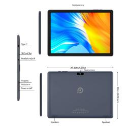 PRITOM 10.1 Inch Tablet PC Android 13 64 GB Quad Core Touch Screen WiF