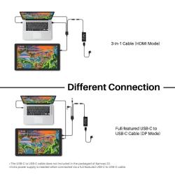 HUION Kamvas 22 Graphic Tablet 21.5 inch Pen Tablet Monitor Screen 120