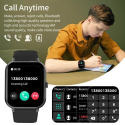 LIGE Waterproof Smart Watch Bluetooth Call Women Men Watch Voice Assis