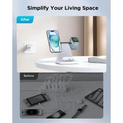 Magnetic Wireless Charger for iPhone -3-in-1 Magnetic Safe Charging St