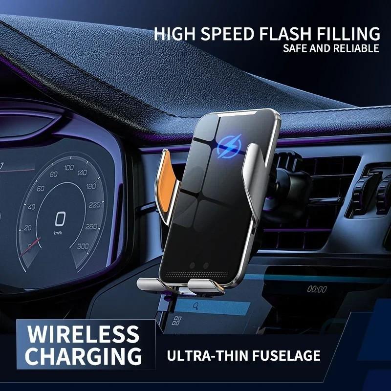 wzgae Wireless Car Charger Magnetic Auto Car Phone Holder Mount For iP