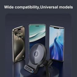 Wireless Car Charger 15W Fast Charging Strong Magnet Phone Holder 360 