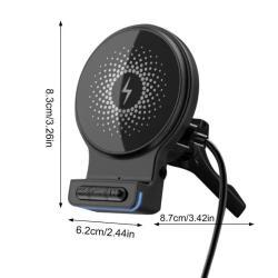 Wireless Car Charger 15W Fast Charging Strong Magnet Phone Holder 360 