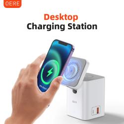 Wireless Charger QERE Mobile Phone Magnetic Station Fast Charging Safe