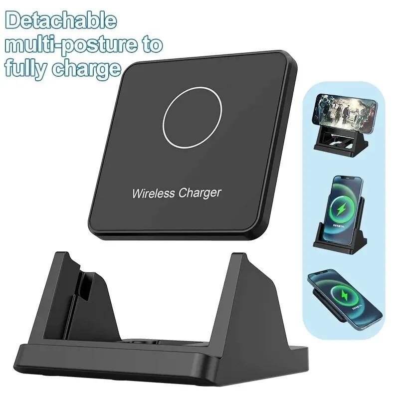 30W Wireless Charger Pad Stand Desktop Ultra-thin Mobile Phone Fast Ch