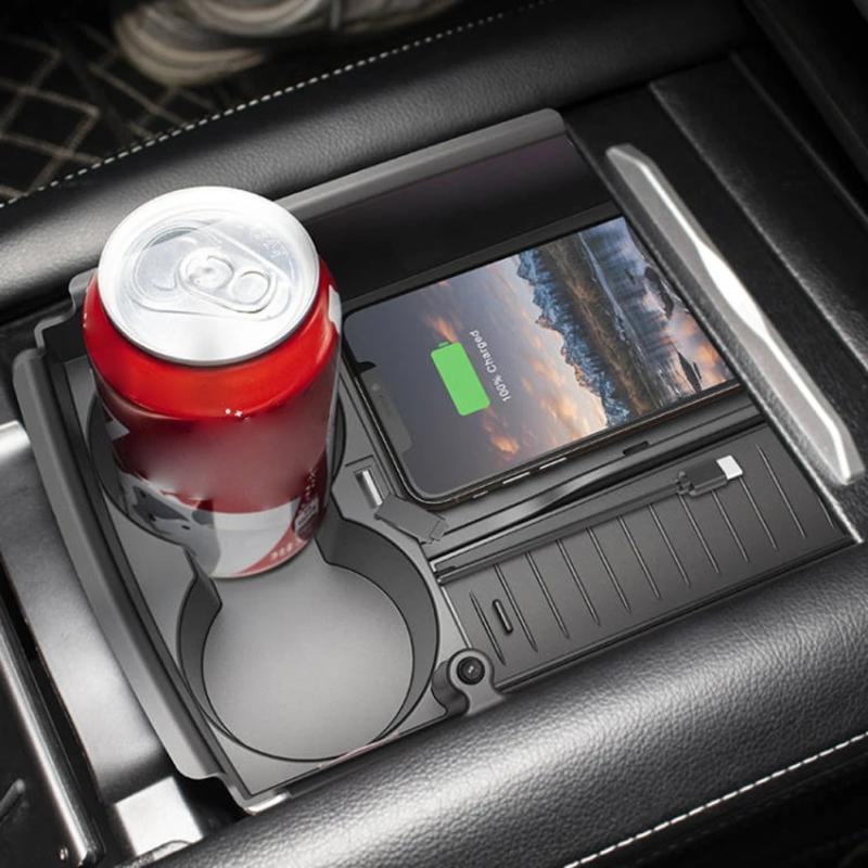 10W Car Wireless Charger Center Console Storage Box Car Interior Cente