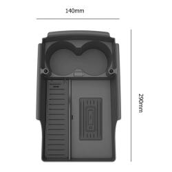 10W Car Wireless Charger Center Console Storage Box Car Interior Cente