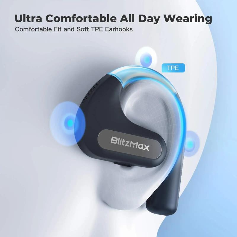 BlitzMax BM-CT2 Open-Back Headphones High-Fidelity Audio Bluetooth-com
