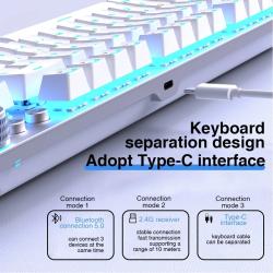 AULA Wireless Mechanical Gaming Keyboard 87 Key Three-modes 2.4G/Bluet