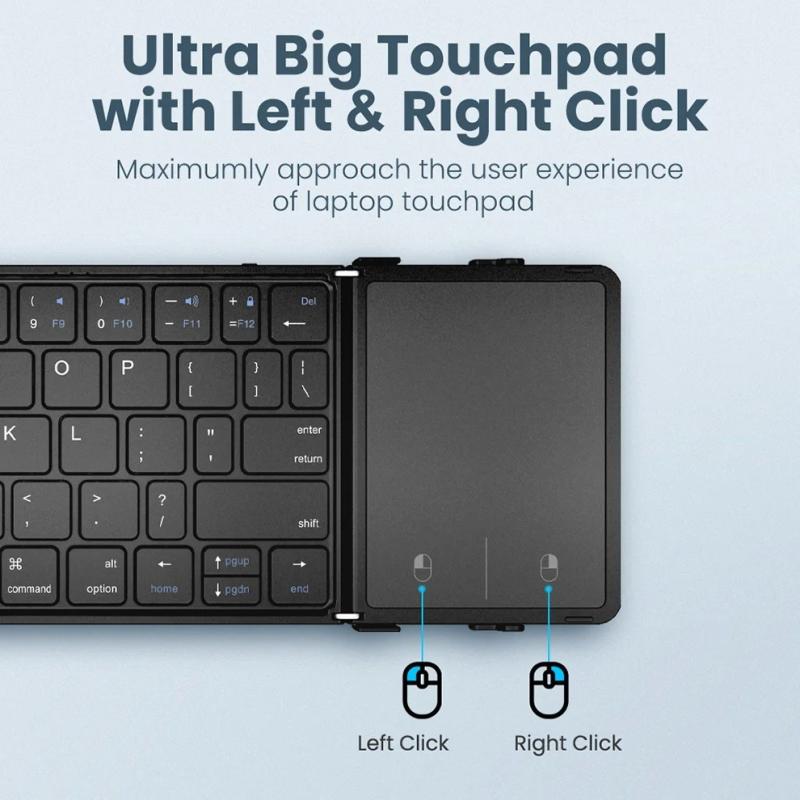 SeenDa Tri-Folding Wireless Keyboard with Touchpad Rechargeable Mini K