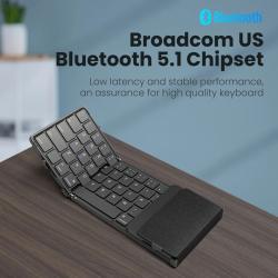SeenDa Tri-Folding Wireless Keyboard with Touchpad Rechargeable Mini K