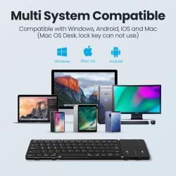 SeenDa Tri-Folding Wireless Keyboard with Touchpad Rechargeable Mini K