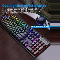 104 key Backlit Mechanical Keyboard Wired Gaming Keyboard waterproof L