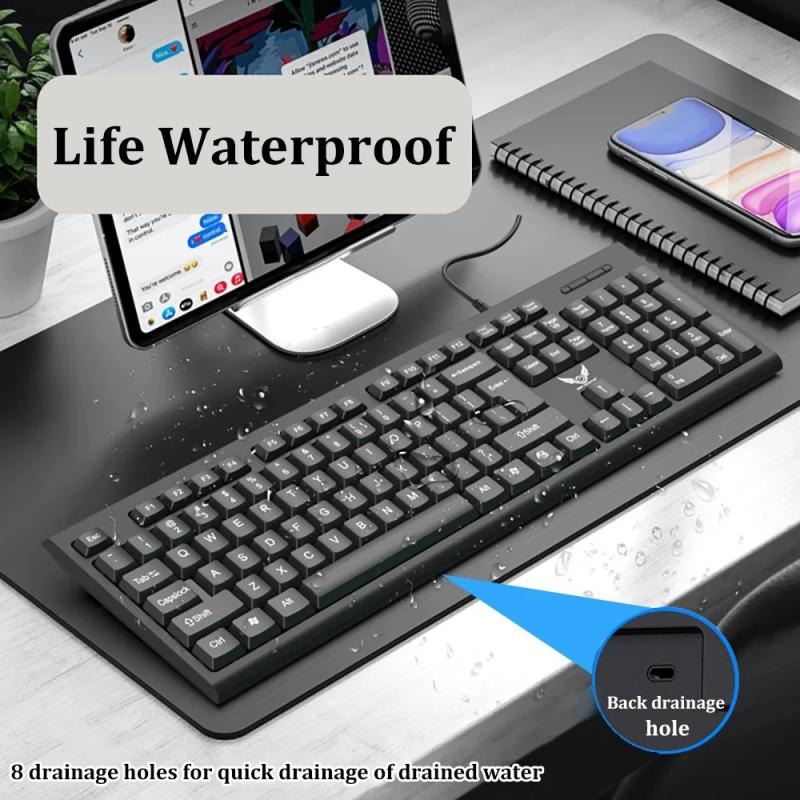 104 Keys Wired Keyboard Office Standard Keyboard Gaming Keyboard Membr