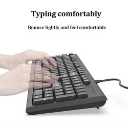 104 Keys Wired Keyboard Office Standard Keyboard Gaming Keyboard Membr