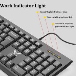 104 Keys Wired Keyboard Office Standard Keyboard Gaming Keyboard Membr