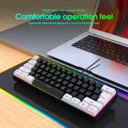 USB Wired Gaming Keyboard 61 Keys Compact Mini Office Keyboard for PC 
