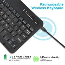 Bluetooth Wireless Keyboard Mini Keyboard For MacBook iPad 2.4G Rechar
