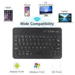Bluetooth Wireless Keyboard Mini Keyboard For MacBook iPad 2.4G Rechar