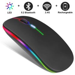 Wireless Mouse For Laptop PC Bluetooth RGB Rechargeable Mouses Wireles