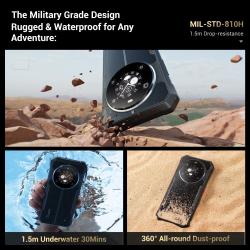 FOSSIBOT F109 Rugged Phone 10600mAh 6.745"HD+Smartphone Android 14 24G