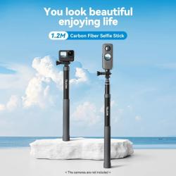 TELESIN GP-MNP-002 Selfie Stick Carbon Fiber Camera Stand Bracket 12.6