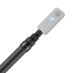 1.5m/ 4.9ft Carbon Fiber Selfie Stick Adjustable Extension Pole with 1