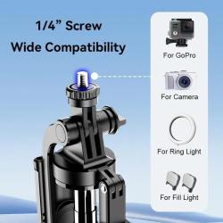 Wireless Selfie Stick with 1/4“ Screw Handle Stable Umbrella Structure
