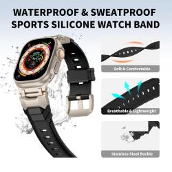 Rugged Durable Strap for apple watch Ultra2 Band 49mm 44mm 45mm Titani